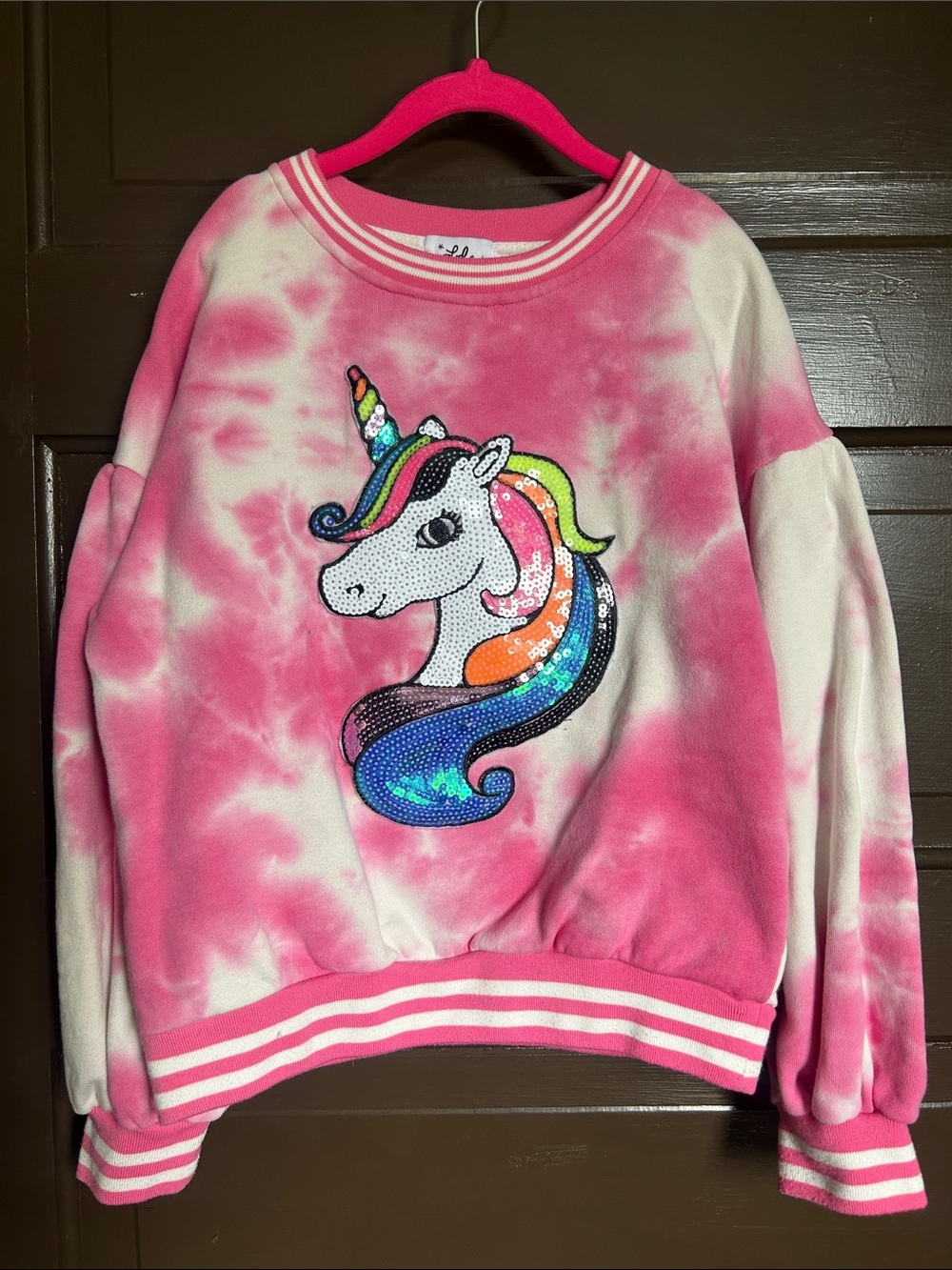Lola + The Boys Hot Pink Crewneck Sweatshirt